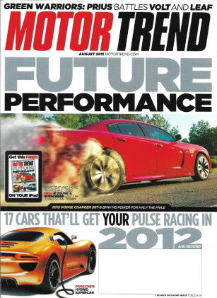 MOTOR TREND 2011 AUG - DUELING BMWs, A7, FUTURE SUPERCARS